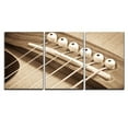 thumbnail image 2 of wall26 - 3 Piece Canvas Wall Art - an Acoustic Guitar Bridge in Grunge Retro Style - Modern Home Art Stretched and Framed Ready to Hang - 24"x36"x3 Panels, 2 of 4