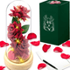 thumbnail image 1 of Rosa Flor Artificiales Eterna Roja Regalo 3 Rosas Con 25 Led Xtellar rojo, 1 of 3