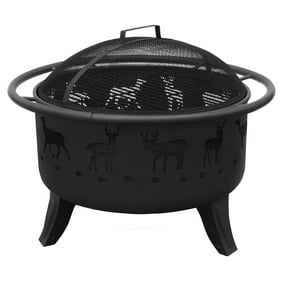 Landmann Big Sky Fire Pit Wildlife Black Walmart Com