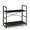 Black, variant on PRZL 2 Tier Small Bookshelf, 24 Inch Width Free Standing Shelf, Industrial Book Shelves for Home Office, Bookcase Shelf Storage Organizer for Living Room, Rustic Oak Vintage Shelves & Metal Frame
