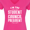 thumbnail image 4 of Inktastic I'm the Student Council President Women's V-Neck T-Shirt, 4 of 5
