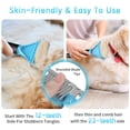 thumbnail image 4 of Peine para perros, peine para gatos, cepillo para eliminar el pelo de mascotas: elimina el 95 % del pelo muerto y los nudos, cepillo de aseo, desenredante profesional para pelo largo/corto., 4 of 5