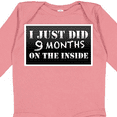 thumbnail image 4 of Inktastic 9 Months on the Inside Boys or Girls Long Sleeve Baby Bodysuit, 4 of 5