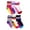 Multicolor, variant on Jefferies Socks Girl's Scalloped Stripe Crew Socks 6 Pair Pack