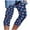 Dark Blue, variant on fartey Yoga Capri Pants for Women Plus Size Gradient Print 3/4 Trousers Slim Comfy Elastic High Waisted Cropped Pants Casual Tummy Control Yoga Capris, S-5XL