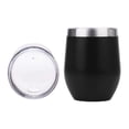 thumbnail image 2 of Taza de copa de vino sin tallo de acero inoxidable de 12 onzas Taza de vino a granel aislada al vacío de doble pared a prueba de fugas con tapa Perfecta para café, vino, cócteles, bebidas, sin BPA Zhivalor  Artículos para Café y Té, 2 of 9