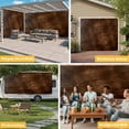 thumbnail image 6 of Retro Wooden Board Garage Door Cover Banner 6 x 13 FT, Western Country Farmhouse Brown Wood Garage Door Curtains Backdrop with Grommets for Indoor Outdoor Wall Party Porch Yard Decorations Background, 6 of 9