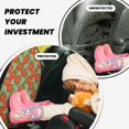 thumbnail image 4 of Pofeuu Hand Drawn Strawberry Print 2 Pack PU Leather Kick Mat Back Seat Protector, Universal Car Seat Back Organizer, Waterproof Backseat Protector For Most Car, 4 of 8