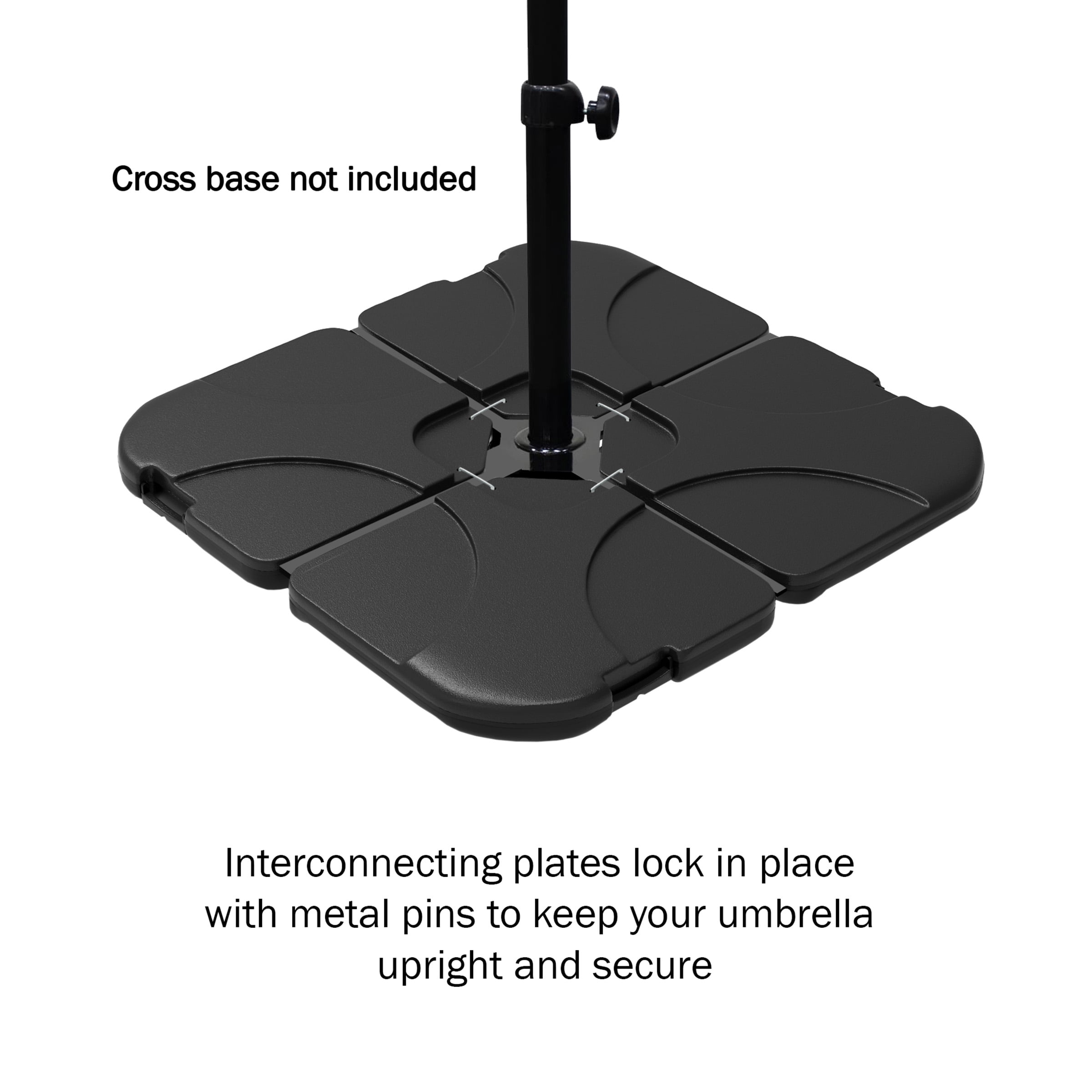 Pure Garden Umbrella Base for Crossbar Pole Cantilever or Offset Umbrellas
