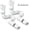 1White, variant on 2 Pack Rain Gutter Downspout Extensions Flexible,Drain Downspout Extender Connector 21"-68",Screws for Included,White