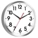 thumbnail image 1 of Reloj de pared AKCISOT, silencioso, funciona con pilas, 30 cm, plateado, 1 of 9