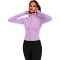 thumbnail image 6 of NELEUS Womens Hooded Athletic Jackets Zip Up Yoga Workout Jacket Slim Fit With 2 Inner Pockets,Light Purple,US Size S, 6 of 9