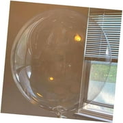 SKYSONIC Large Clear Balloons, 10-Pack Wide Neck Pre-Stretched Big Transparent Bubble Balloons for Decorative Stuffing