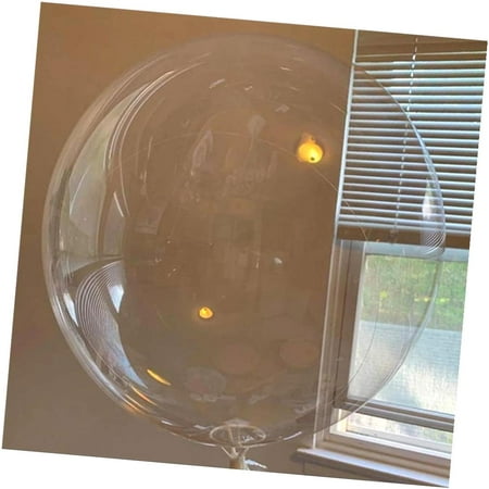 SKYSONIC Large Clear Balloons, 10-Pack Wide Neck Pre-Stretched Big Transparent Bubble Balloons for Decorative Stuffing