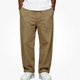 thumbnail image 2 of Babcutegg Big and Tall Mens Cotton Linen Pants Straight Leg Elastic Waist with Pockets Versatile Casual Trousers Size 4XL, 2 of 7