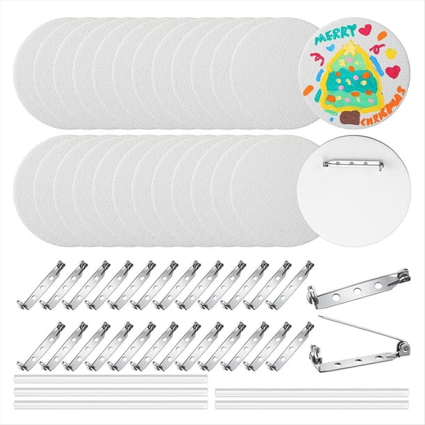 25 Botones Alfiler para Hacer Tú Mismo, para Pintar, para Tablero Lienzo, con Alfileres, para Hacer Tus Propios Botones Alfiler, para Hacer Espacios en para Hacer Tú Mismo