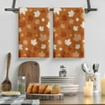 thumbnail image 7 of Sm:)e Maple Leaves Orange Fall Kitchen Dish Towels Set of 2, Soft & Absorbent Washcloth 18x26 Inch, 7 of 7