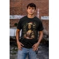 thumbnail image 4 of Christmas Mona Lisa Santa Claus Graphic T Shirt Men or Women Brisco Brands S, 4 of 6