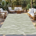 thumbnail image 2 of Green Waves Stripes Outdoor Rug for Patio/Deck/Porch, Non-Slip Large Area Rug 5 x 8 Ft, Vintage Minimalist Lines Texture Indoor Outdoor Rugs Washable Area Rugs, Reversible Camping Rug Carpet Runner, 2 of 8