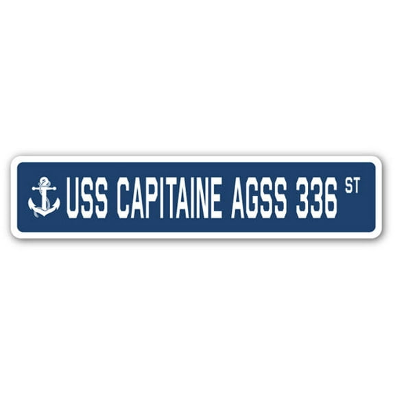 USS CAPITAINE AGSS 336 Street Sign us navy ship veteran sailor gift