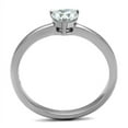 thumbnail image 3 of Luxe Jewelry Designs Stainless Steel Solitaire Women's Engagement Ring with Heart Shaped CZ Stones,, 3 of 4