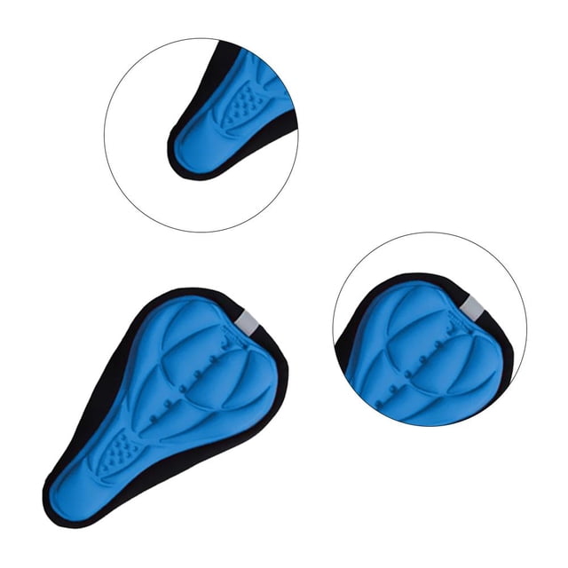 Funda para asiento de sillín de bicicleta Cojín cómodo para bicicleta de carretera de montaña (azul)