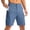 Blue, variant on Mens Golf Shorts Relaxed Fit Stretch Business Casual Short Button Elastic Waist Bermuda Workout Short, L