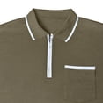thumbnail image 6 of Yaoyar Men's Long Sleeve Shirt-Zip Front Casual Golf Style Classic Collar Chest Pocket for Weekend Wear​​, 6 of 6