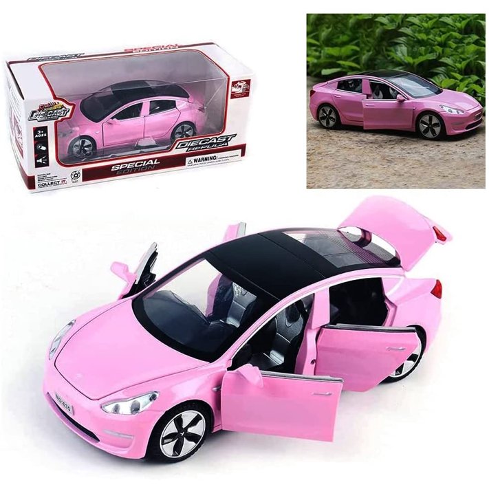 EROCK 132 Scale Tesla Model 3 Alloy Car Model Diecast Toy Vehicles for