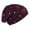 Purple, variant on Xysaqa Turbans Beanie Cap Headwraps for Women Rhinestone Pearl India Muslim Ruffle Chemo Hat Headwear Head Wraps (1PC)