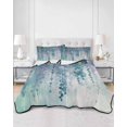 thumbnail image 3 of Green Botanical Twin XL Size Down Alternative Comforter,Lightweight Comforter Quilt Bedding Set with Pillow Shams Watercolor Spring Floral Oil Painting Elegant Bed Comforter Duvet Insert 68"x98", 3 of 7