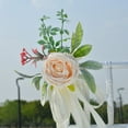 thumbnail image 4 of Wedding Aisle Decorations Artificial Flowers - Rose Chair Back Decor with Ribbons for Wedding Ceremony - Pew Flowers, Wedding Chair Decorations for Reception, Party & Photography Props, 4 of 6
