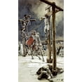thumbnail image 2 of Tissot, James Jacques 20x32 White Modern Wood Framed Museum Art Print Titled - One of The Soldiers With a Spear Pierces His Side, 2 of 4