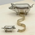 thumbnail image 5 of Vintage Style Pig Mini Tape Measure - Cute Antique-Inspired Animal-Shaped Measuring Tool, Compact Portable Design for Household, Craft & Sewing Projects, Fun Functional Desk Accessory, Silver, 5 of 5