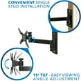 thumbnail image 3 of Mount-It! Monitor Wall Mount | Fits 17"-30" Computer Screens | Full Motion VESA 75 100 Compatible, 3 of 8