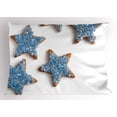 thumbnail image 1 of Cookie Pillow Sham, Baked Biscuits in Star Shapes with Ornaments on Top Snacks, Decorative Standard King Size Printed Pillowcase, 36" X 20", Pale Cinnamon and Pale Slate Blue, by Ambesonne, 1 of 2