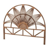 bali & pari Jasmine Natural Rattan Headboard with Sunburst Design King