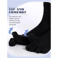 thumbnail image 3 of 6 Pairs Toe Socks For Men Cotton Athletic Running with Massage Grips Toe Socks for Women, 3 of 6