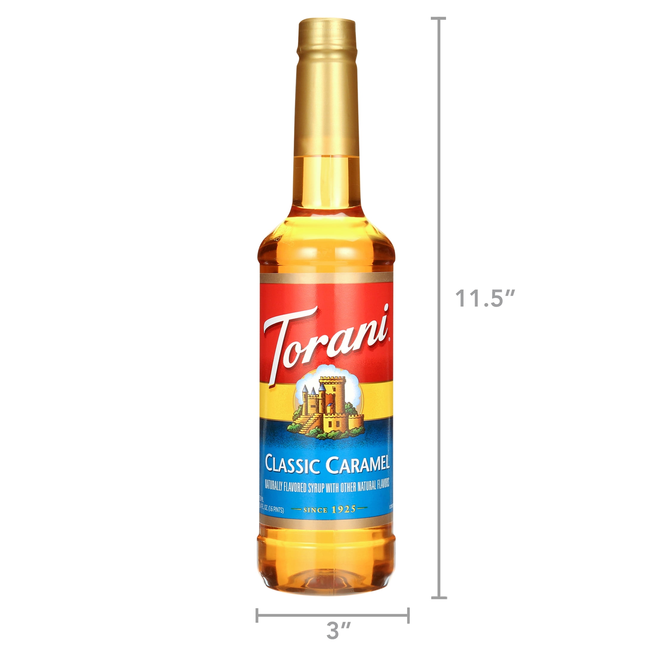 (4 pack) Torani Classic Caramel Flavoring Syrup 750 ml