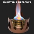 thumbnail image 4 of Portable Camping Stove Alcohol Cooking Burner, Windproof Sturdy Durable Small Single Ethanol Burner Stainless Steel, for Emergency, Outdoor, Hiking, Picnic(Bronze), 4 of 8