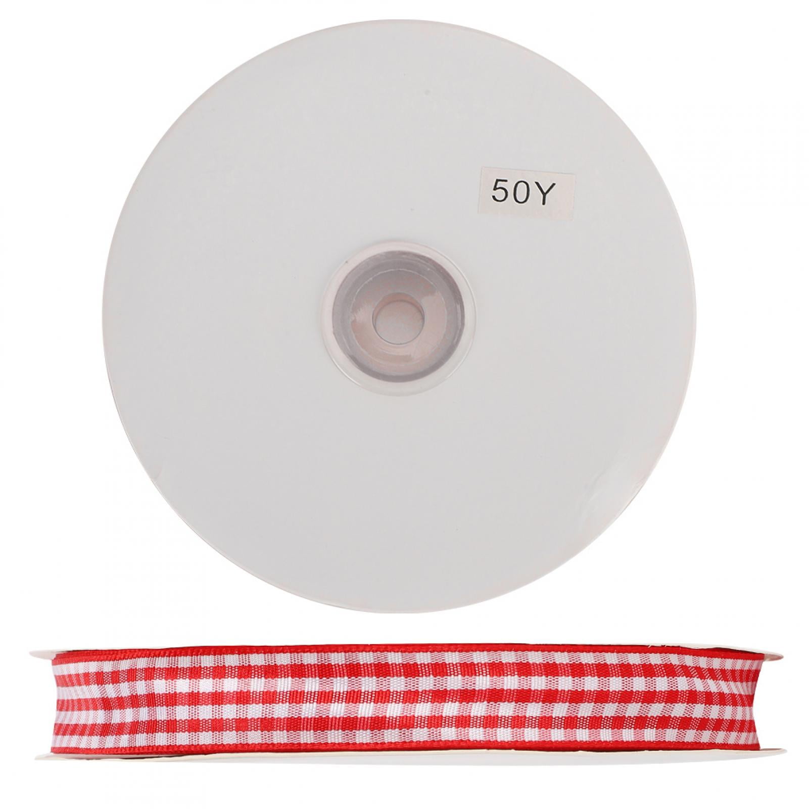 Ruban À Carreaux 6M X 6Cm Ruban Toile De Jute, Ruban Cadeau De Bord Câblé De Noel Pour Décorer