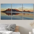 thumbnail image 3 of wall26 - 3 Piece Canvas Wall Art - Landscape of Cape Town and Table Mountain at Sunrise - Modern Home Art Stretched and Framed Ready to Hang - 16"x24"x3 Panels, 3 of 5