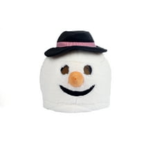 Plush Snowman Mascot Costume Head Mask Christmas Fancy Party Dress Adult