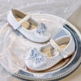 thumbnail image 6 of Mepaouo Toddler Girl's Dress Shoes Rhinestone Ballerina Mary Jane Wedding Party Ballerina Flats, 6 of 9