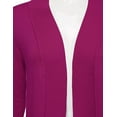 thumbnail image 3 of Women & Plus Open Front Knit Long Sleeve Pockets Sweater Cardigan, 3 of 4