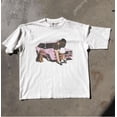 thumbnail image 4 of Camiseta de algodón puro informal de verano con estampado retro gótico Grunge Y2K, camiseta clásica con cuello redondo para parejas, tendencia hip-hop, 4 of 4