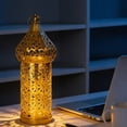thumbnail image 6 of Uuiauoio Moroccan Style Temple Hollow Iron Lantern, Vintage Ramadan Lamp Home Decoration Lights Ornaments,Hanging Metal Candle Holders for Table Indoor Decor, 6 of 7