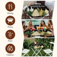 thumbnail image 7 of Black Christmas Round Tablecloth, Fitted Table Cover with Elastic for 36"-44" Round Tables, Xmas Tree Snowflake Farmhouse Table Cloth Outdoor Indoor Dinning Party Waterproof Tablecloths, 7 of 7