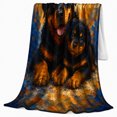 thumbnail image 2 of Rottweiler Pair Sofa Autumn, Cozy Pet Portrait Pattern, Warm Flannel Blanket for Living Room and Bedroom with Detailed Artwork, Dog Lovers Thanksgiving Gift, Pet Lover Home Decor, 2 of 9
