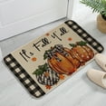 thumbnail image 5 of BingTong It's Fall Y'all Pumpkin Buffalo Plaid Fall Door Mat 20 x 32 Inch,Seasonal Autumn Harvest Thanksgiving Decorative Doormat Welcome Floor Mat for Indoor Outdoor Yellow, 5 of 6